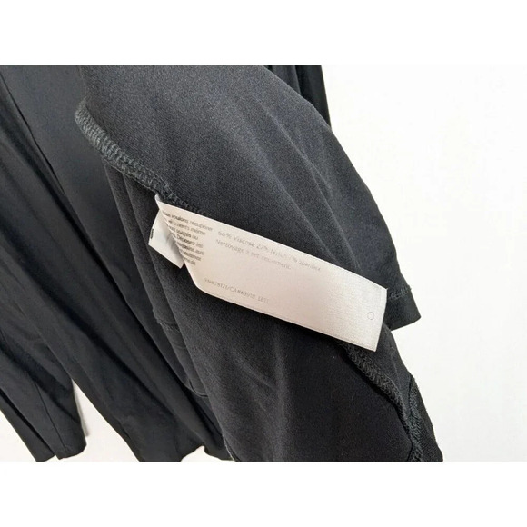 Eileen Fisher L Open Front Cardigan Black Flowy Jersey Stretch Classic Nuetral - Picture 13 of 14